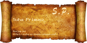 Suha Primusz névjegykártya